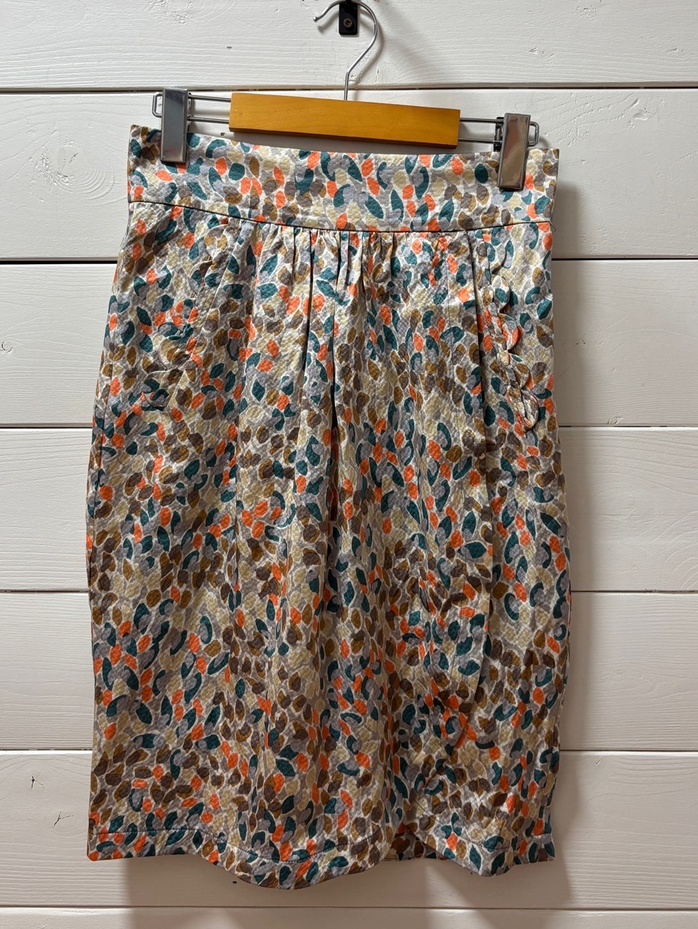 SITA MURT Silk Abstract Print Wrap Skirt Size 38 - Picture 9 of 11